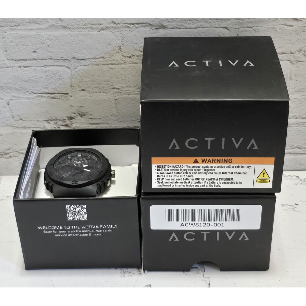 Activa Exon X Invicta Digital Men's Watch 48mm Black ACW8120-001 Brand New - Picture 3 of 7